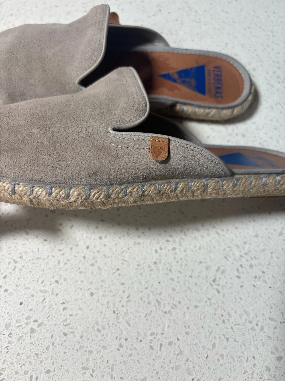 Verbenas Celia Womens US 8.5 EU 39 Mule Espadrilles Sandal Taupe Made In Spain